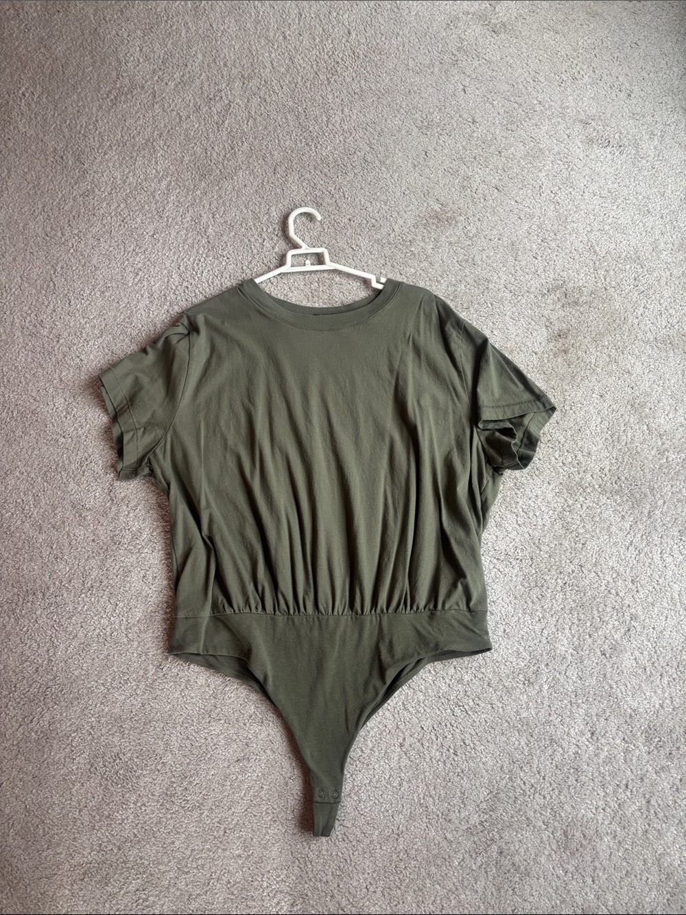 nuuds Olive Green Short Sleeve Bodysuit